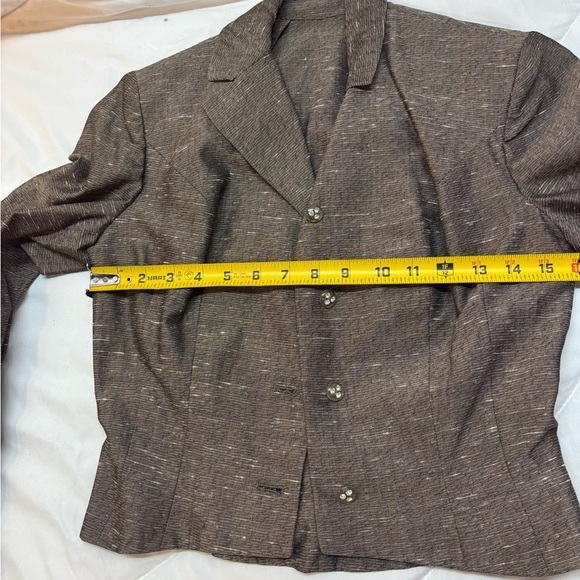 Vintage Sacony Brown Skirt and blazer Suit set Size 11- 1920s - Picture 6 of 13